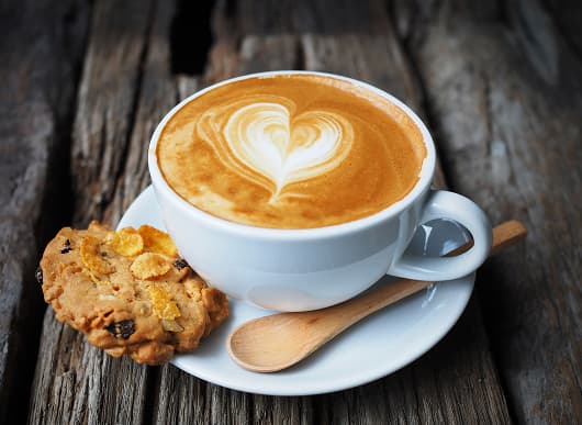 Go to hot drinks section of menu