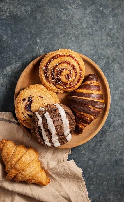 Go to pastries section of menu