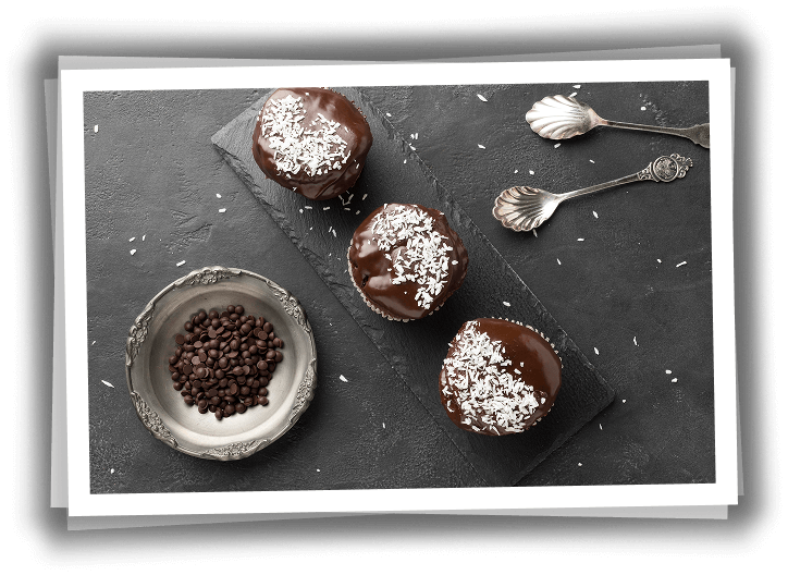 Chocolate ganache dome